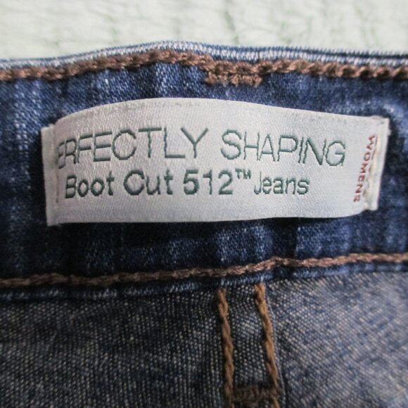 Levi's 512 Perfectly Shaping Boot Cut Jeans great condition size 16 - Picture 2 of 10
